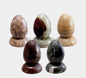 Huevos de Mármol Ónix Pulido, Tallados a Mano, Diseño Moderno de Alta Gama, Imitación Antigua, Decoración Personalizada, Arte Coleccionable, Escultura - Product Image 1