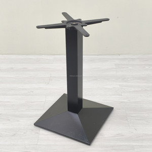 Base de <span class=keywords><strong>table</strong></span> en <span class=keywords><strong>fonte</strong></span> robuste de qualité commerciale, base <span class=keywords><strong>carrée</strong></span> pyramidale pour restaurant, café, <span class=keywords><strong>bistrot</strong></span>, revêtement en poudre noire, <span class=keywords><strong>pied</strong></span> de <span class=keywords><strong>table</strong></span> durable - Product Image 1