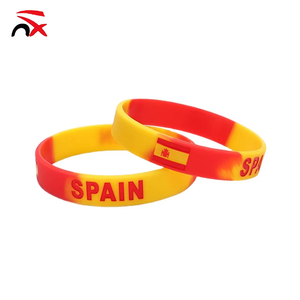 Pulsera con la Bandera de España, Tamaño Personalizado, Pulsera de Silicona con la Bandera Nacional Española para la Copa Mundial de Fútbol 2026 - Product Image 1