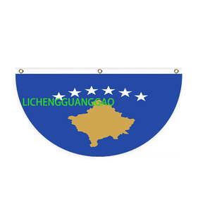 Drapeau en forme d'éventail de l'Ouganda, design personnalisé, drapeau en forme d'éventail, drapeau de jardin, drapeau d'extérieur, drapeau de cour - Product Image 6