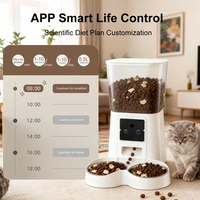 Comedero Inteligente para Gatos de 5.5L, Dispensador Automático de Comida para Gatos, Control Remoto por Aplicación, Cámara Wifi, Funciona con Batería