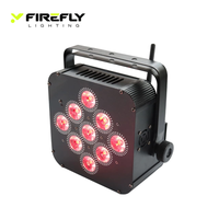 Projecteur LED PAR sans fil DMX 9x18W RGBWA+UV à batterie pour événements de mariage et scènes