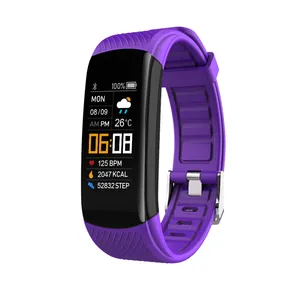 Factory price C5S Ergonomic design colorful strap smart band custom fitness charge HR android smart watch