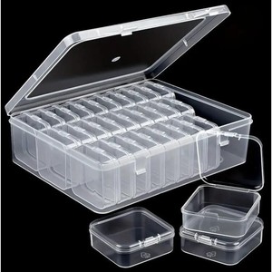 Bead Storage Box 30 Compartment 5.5cm Transparent Plastic Jewelry Organizer Desktop Storage Case - Product Image 1