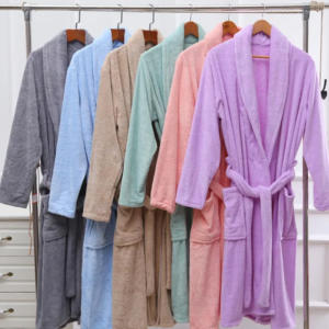 Automne et hiver hommes corail en peluche vêtements de nuit longs épaissi <span class=keywords><strong>Couple</strong></span> femmes longue Robe adulte peignoir corail en peluche vêtements de nuit - Product Image 2