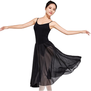 Robe de camisole en mousseline de soie sexy pour femmes <span class=keywords><strong>avec</strong></span> jupe longue, <span class=keywords><strong>justaucorps</strong></span> de ballet élégant pour les filles dansantes - Product Image 1