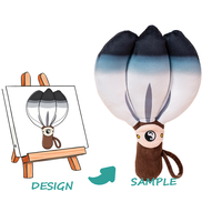 Peluche personnalisée avec design brodé, peluche super douce, doublure en nylon et en maille