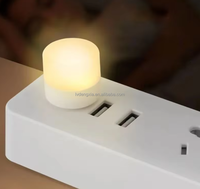 Mini Lámpara LED USB para Dormitorio, Minimalista, de ABS, para Leer en la Cama, con Carga de Energía Móvil, Luz Nocturna para Mesita de Noche, Cuidado de la Vista