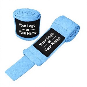 Bandages de boxe personnalisés OEM ODM, bandages élastiques MMA, 2 pièces, tailles et couleurs personnalisées, logo, certifiés CE, écologiques, en caoutchouc, éponge, EVA - Product Image 1