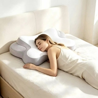 Oreiller de cou en mousse à mémoire de forme personnalisé, housse amovible et lavable, soutien ergonomique du cou pour le camping et le lit