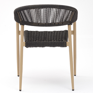Silla de Jardín Apilable, Moderna, de <span class=keywords><strong>Aluminio</strong></span>, Resistente a los Rayos UV y al Agua, Ecológica, con Reposabrazos, para <span class=keywords><strong>Cocina</strong></span>, Villa, Patio, Balcón - Product Image 5