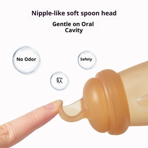 Cuchara de Silicona 3 en <span class=keywords><strong>1</strong></span> <span class=keywords><strong>para</strong></span> Bebés, Biberón con Exprimidor <span class=keywords><strong>para</strong></span> Líquidos y Papillas, Mordedor Suave <span class=keywords><strong>para</strong></span> Niños Pequeños, Venta al Por Mayor - Product Image 3