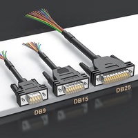 Cable conector Db9 Db15 Db25, Cable de enchufe macho hembra de grado Industrial, Cable de señal blindado, línea de puerto serie Com Rs232 de 9/15/25 pines