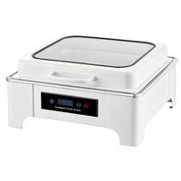 Chauffe-Plat Électrique de Luxe en Acier Inoxydable, Réchaud de Buffet 6L 400W pour Traiteur, Hôtel, Restaurant, Fêtes