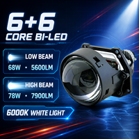 Nouveau projecteur LED bi-lentille super lumineux de 3 pouces 12V 24V 6000K, faisceau haut et bas, projecteur de phare LED pour système d'éclairage automobile