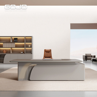 Bureau de direction moderne en bois avec design ergonomique réglable en hauteur, mobilier de bureau avec rangement