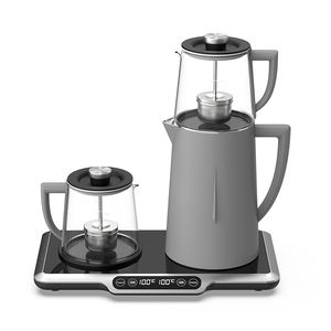 Tetera Eléctrica de Vidrio Hotsy <span class=keywords><strong>con</strong></span> Función de Mantener Caliente, Tetera Eléctrica de Acero Inoxidable <span class=keywords><strong>con</strong></span> Pantalla LED de Temperatura, Cafetera y Tetera - Product Image 3