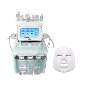 Máquina hidratante facial 7 em 1 para dermoabrasão, gel condutor de água e oxigênio, máquina hidratante facial para limpeza facial