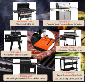 <b>Silicone</b> Barbecue Grill Frame Protective Pad Non-Slip Heat Resistant <b>Baking</b> Tray Dustproof Mat Eco-Friendly Durable Gas - Product Image 5