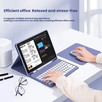 Nouvelle coque de protection ultra-fine en TPU+PU pour iPad 10e génération et Pro 11, avec emplacement intégré pour stylet, prise en charge du clavier sans fil et mécanisme à ciseaux