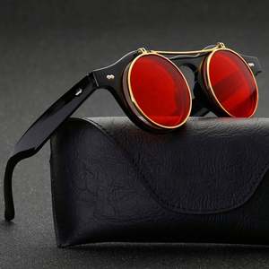 Gafas de Sol Redondas de Metal Estilo Steampunk Retro UV400 para Hombre y Mujer, Modelo 2021 - Product Image 1