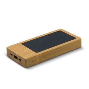 Power Bank Solare 8000mAh in Legno, Caricatore Solare Compatto Quadrato <span class=keywords><strong>per</strong></span> <span class=keywords><strong>Smartphone</strong></span> - Product Image 1