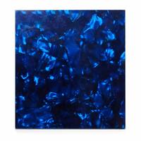 Deep Sapphire Blue Celluloid Sheet with Iridescent Crackle Texture Glossy Finish for Vintage Guitar Picks and Luxury Inlay Work