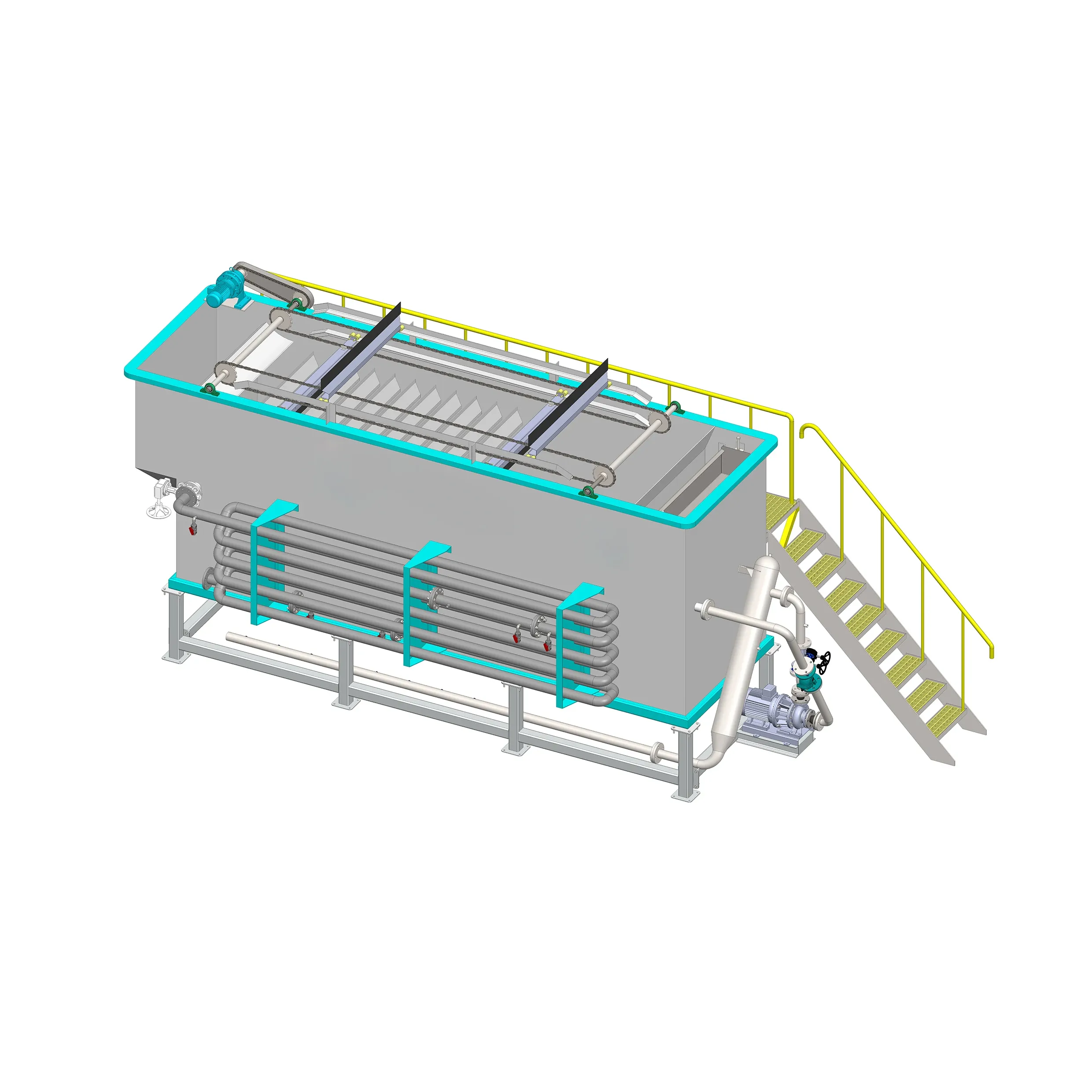 Trung Quốc 180m3/h dòng chảy lớn thực phẩm thịt nước thải dầu separator tẩy dầu mỡ hệ thống siêu phun hòa tan xử lý nước máy móc