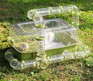 <span class=keywords><strong>Jaula</strong></span> de Plástico Transparente Grande y Lujosa para Hámsteres y Animales Pequeños, con Cierre Rectangular Desmontable y Fácil Montaje - Product Image 6