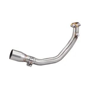 Tubo di Scarico Anteriore in Acciaio Inox Argento per <span class=keywords><strong>SYM</strong></span> <span class=keywords><strong>Joymax</strong></span> Z300 GTS300i Nine Sister 300 Scooter - Product Image 2