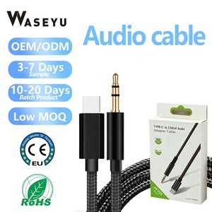 Câble audio AUX de type C pour voiture avec gaine tressée, connecteur mâle 3,5 mm pour connexion audio Revolution 35 mm - Product Image 1