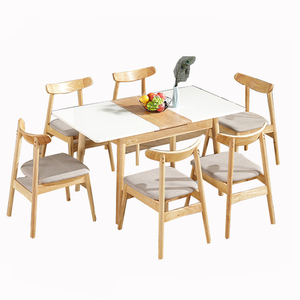 Nhà máy bán hiện đại Tempered Glass bảng căng và rút ngắn bảng nhà bếp khách sạn nhà hàng mở rộng bàn ăn - Product Image 3