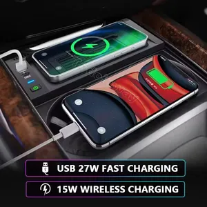 <span class=keywords><strong>Support</strong></span> de chargeur de <span class=keywords><strong>téléphone</strong></span> sans fil 15W pour <span class=keywords><strong>BMW</strong></span> X5 E70 F15 X6 E71 F16 2014-2018 accessoires - Product Image 3