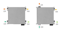 Système de récupération d'énergie VRMC pour salle unique, 150-2000 m³/h, en acier galvanisé, flexible, à faible bruit, pour salle de sport