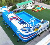 Parc d'attractions gonflable commercial personnalisé pour adultes et enfants, jeux aquatiques extérieurs, piscine, jeux aquatiques, parc à thème en vente