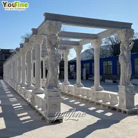 Garten dekor im Freien Naturstein weißer Marmor italienischer Pavillon