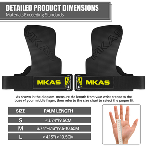 Agarres de Microfibra de Alta Calidad MKAS, Almohadillas Antideslizantes para Palma, Resistentes al Desgaste, Transpirables para Levantamiento de Potencia y Crossfit - Product Image 3