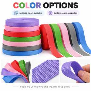 Ready Stock 900D Black Polypropylene PP Plain Woven <b>Webbing</b> Durable <b>Strap</b> for Bag Handle Backpack Garment Accessories - Product Image 5