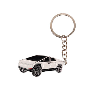 <span class=keywords><strong>Porte</strong></span>-clés en métal émaillé en gros, modèle de voiture <span class=keywords><strong>Tesla</strong></span> Cybertruck 2D, en alliage de zinc, pendentif de sac à dos, <span class=keywords><strong>porte</strong></span>-clés - Product Image 6