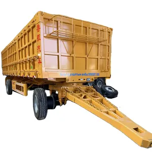 Harga terbaik (Spot diskon) 2 Axle traktor Drawbar penarik hidrolik penuh belakang sisi Dump Tipper Trailer