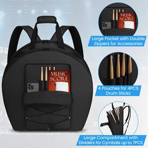 Muestra Gratuita de Juego de Bolsas Acolchadas para Batería de 10 mm de Grosor para Bajistas y Bateristas, Incluye Estuches para Tom de 12 Pulgadas y Caja de Ritmos - Product Image 4