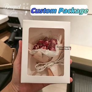 Boîte cadeau de bouquet de roses séchées faites à la main - Cadeau idéal pour un anniversaire ou la Saint-Valentin pour petite amie/ami - Décoration pour grille d'aération de <span class=keywords><strong>voiture</strong></span> - Product Image 5