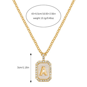 फैशन 26 अक्षर धातु हीरा डिले हार महिला गहने जोकर सोने चांदी दो-रंग आला डिजाइन सहायक उपकरण - Product Image 6