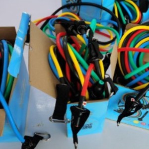 Juego de bandas de resistencia con asas y bolsa de transporte para entrenamiento de resistencia y ejercicios de fitness - Product Image 2