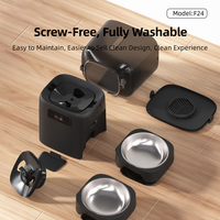 Distributeur automatique de nourriture pour animaux de compagnie 6L, double gamelle, contrôle WiFi via application, distributeur intelligent de nourriture pour chats et chiens, minuterie, acier inoxydable, étanche, rechargeable