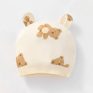 Gorro de Bebé Unisex de <span class=keywords><strong>Verano</strong></span>, Tejido, Suave y Transpirable, 100% Algodón, Estampado Informal, de 0 a 3 Meses - Product Image 1