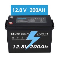 Batterie de stockage d'énergie domestique LICITTI 12V 300AH 200AH 2000W 3000W, batteries au lithium fer phosphate (LiFePO4) 6000 cycles