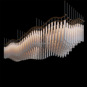 Nghệ thuật hiện đại trang trí tùy chỉnh lớn treo ánh sáng sảnh khách sạn dẫn đèn chùm ánh sáng mặt dây chuyền - Product Image 2