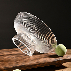6 8 10 pouces Dia Ornement de table clair gris or jante tige verre bol décoration <span class=keywords><strong>verres</strong></span> pour fruits - Product Image 3