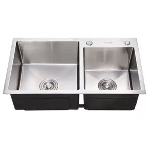 双碗水槽304不锈钢厨房纸箱方形当代拉丝单碗2年50件现代设计